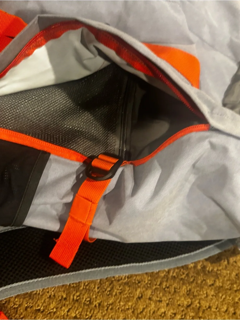 Burton US open snowboarding championships Men's Gray and Orange Outdoor Backpack